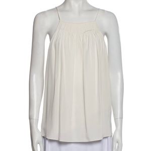 Tibi silk Square neckline top,size M,white